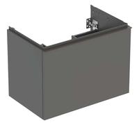 Geberit Acanto mueble bajo lavabo, 1 cajón y 1 cajón interior, suspendido, 740x541x475mm, 503.004.JK.1, Color: Carcasa y frontal: lava / mate, asa: lava / mate
