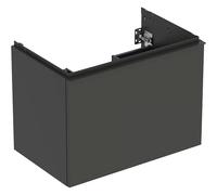 Geberit Acanto mueble bajo lavabo, 1 cajón y 1 cajón interior, suspendido, 740x541x475mm, 503004JK1, Color: Carcasa y frontal: lava / mate, asa: lava / mate - CM