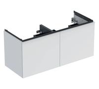 Geberit Acanto mueble bajo lavabo doble, 2 cajones y 2 cajones interiores, suspendido, 1184x541x475mm, 503.007.01.3, Color: Carcasa y frontal: blanco / mate, tirador: blanco / mate