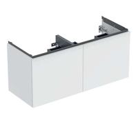 Geberit Acanto mueble bajo lavabo doble, 2 cajones y 2 cajones interiores, suspendido, 1184x541x475mm, 503.007.01.3, Color: Carcasa y frontal: blanco / mate, tirador: blanco / mate