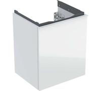 Geberit Acanto mueble bajo lavamanos, 1 cajón, suspendido, 446x539x379mm, 503.002.01.2, Color: Carcasa: blanco / alto brillo Frontal: blanco / cristal brillante, tirador: blanco / mate