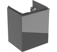 Geberit Acanto mueble bajo lavamanos, 1 cajón, suspendido, 446x539x379mm, 503.002.JK.2, Color: Carcasa: lava / mate Frente: lava / cristal brillante, asa: lava / mate