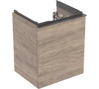 Geberit Acanto mueble bajo lavamanos, 1 cajón, suspendido, 446x539x379mm, 503.002.JR.1, Color: Carcasa y frontal: nogal hickory / textura madera melamina, tirador: lava / mate