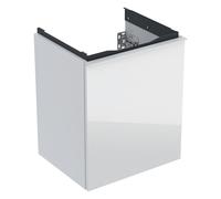 Geberit Acanto mueble bajo lavamanos, 1 cajón, suspendido, 446x539x379mm, 503002012, Color: Carcasa: blanco / alto brillo Frontal: blanco / cristal brillante, tirador: blanco / mate - CM