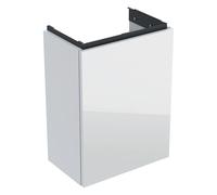 Geberit Acanto mueble bajo lavamanos, 1 puerta, suspendido, 392x539x246mm, 503001012, Color: Carcasa: blanco / alto brillo Frontal: blanco / cristal brillante, tirador: blanco / mate - CM