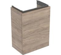 Geberit Acanto mueble bajo lavamanos, 1 puerta, suspendido, 392x539x246mm, 503.001.JR.1, Color: Carcasa y frontal: nogal hickory / textura madera melamina, tirador: lava / mate