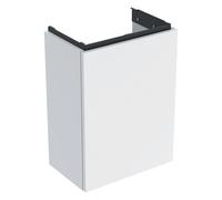 Geberit Acanto mueble bajo lavabo para enjuague manual, 1 puerta, con bisagras a la izquierda o a la derecha, suspendido, 392x539x246mm, 503.001, Color (frente/cuerpo): Carcasa y frontal: blanco / alto brillo, tirador: blanco / mate - 503.001.01.1