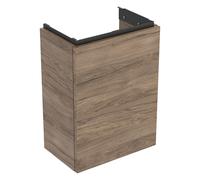 Geberit Acanto mueble bajo lavamanos, 1 puerta, suspendido, 392x539x246mm, 503001JR1, Color: Carcasa y frontal: nogal hickory / textura madera melamina, tirador: lava / mate - CM