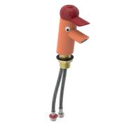 Geberit Bambini grifo monomando de lavabo, para niños, 116.207., Color: naranja / rojo carmín - CM