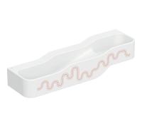 Geberit Bambini juego y lavabo paisaje, W:140cm, 3 lavabos, lavabo inferior a la izquierda, sin rebosadero, 502.975., Color: blanco-alpino / decor: rojo carmín - naranja / sin agujero para grifo