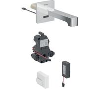 Geberit Brenta grifo de lavabo, 170mm de proyecciÃ³n, con mezclador, funcionamiento a pilas, para caja de funciÃ³n empotrada, 116.274., Color: cromado brillante - 116.274.21.1