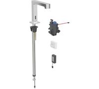 Geberit Brenta grifo de lavabo, proyecciÃ³n 195mm, con mezclador termostÃ¡tico, funcionamiento a pilas, para caja funcional empotrada, 116.198., Color: cromado brillante - 116.198.21.1