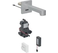 Geberit Brenta mezclador de lavabo, 220mm de proyecciÃ³n, con mezclador, funciona con pilas, para caja de funciÃ³n empotrada, 116.294., Color: Ã?ptica Acero inoxidable/bruÃÂ±ido, con revestimiento fÃÂ¡cil de limpiar - 116.294.SN.1