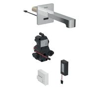 Geberit Brenta - Grifo empotrado electrónico de lavabo Brenta, con mezclador, longitud 220 mm, alimentación por batería, cromo 116.294.21.1