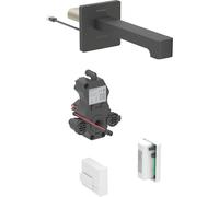 Geberit Brenta mezclador de lavabo, proyección 170mm, con mezclador, funcionamiento generador, para caja de función empotrada, 116.276., Color: revestimiento negro mate, fácil de limpiar - 116.276.14.1