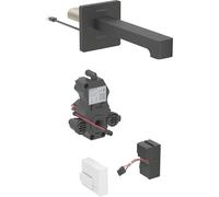 Geberit Brenta mezclador de lavabo, proyecciÃ³n 170mm, con mezclador, funcionamiento por red, para caja de funciÃ³n oculta, 116.272., Color: revestimiento negro mate, fÃ¡cil de limpiar - 116.272.14.1