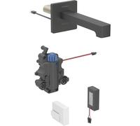 Geberit Brenta mezclador de lavabo, proyecciÃ³n 170mm, con mezclador termostÃ¡tico, funcionamiento con pilas, para caja de funciÃ³n empotrada, 116.278., Color: revestimiento negro mate, fÃ¡cil de limpiar - 116.278.14.1