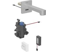Geberit Brenta mezclador de lavabo, proyección 170mm, con mezclador termostático, funcionamiento con pilas, para caja de función empotrada, 116.278., Color: Ã?ptica Acero inoxidable/bruñido, con revestimiento fácil de limpiar - 116.278.SN.1