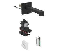 Geberit Brenta mezclador de lavabo, proyección 170mm, sin mezclador, funcionamiento generador, para caja funcional empotrada, 116275141, Color: revestimiento negro mate, fácil de limpiar - CM