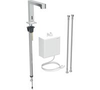 Geberit Brenta mezclador de lavabo, proyección 195mm, con mezclador, alimentación de red, con caja de función de montaje en superficie, 116.172., Color: cromado brillante - 116.172.21.1