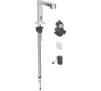 Geberit Brenta mezclador de lavabo, proyecciÃ³n 195mm, con mezclador, alimentaciÃ³n de red, para caja funcional empotrada, 116.192., Color: cromado brillante - 116.192.21.1
