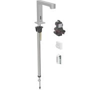 Geberit Brenta mezclador de lavabo, proyección 195mm, con mezclador, funcionamiento generador, para caja de función empotrada, 116.196., Color: Ã?ptica Acero inoxidable/bruñido, con revestimiento fácil de limpiar - 116.196.SN.1