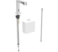 Geberit Brenta - Grifo empotrado electrónico de lavabo, sin mezclador, alimentación por batería, cromo 116.173.21.1