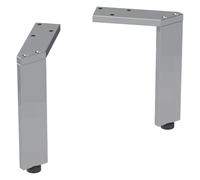 Geberit conjunto de pies, 2 piezas, ajustable en altura, 18cm, cromo/brillo, 502.329.00.1