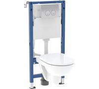 Geberit Duofix Basic conjunto con marco, taza de inodoro, tapa y pulsador de descarga 118.339.21.3