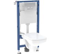 Geberit Duofix Basic conjunto con marco, taza de inodoro, tapa y pulsador de descarga 118.340.21.3