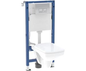 Geberit Duofix Basic conjunto con marco, taza de inodoro, tapa y pulsador de descarga 118.340.21.3