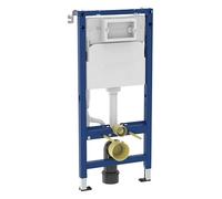 Geberit DuofixBasic 458103002 - Cisterna para WWC (112 cm, con cisterna Delta Up de 12 cm, para paredes de metal y madera, acero, posición de fijación alternativa, autoportante estático)