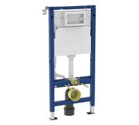 Geberit DuofixBasic 458103002 - Cisterna para WWC (112 cm, con cisterna Delta Up de 12 cm, para paredes de metal y madera, acero, posición de fijación alternativa, autoportante estático)