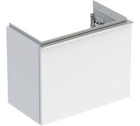 Geberit iCon mueble bajo lavabo, 1 cajón, 52x41,5x30,7 cm, 502302, 502302012, Color: Frontal/carcasa: blanco/lacado de alto brillo, mango: cromado brillante - CM