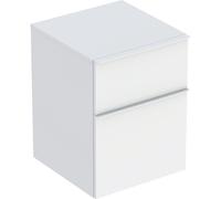 Geberit iCon armario lateral, 2 cajones, 45x60x47,6 cm, 502315, Color: Frente/carcasa: blanco/lacado mate, asa: blanco/recubrimiento en polvo mate - 502.315.01.3