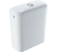 Geberit iCon cisterna cerámica, 6 l, entrada lateral o inferior, doble descarga 3l/6l, 229420600, Color: Blanco, con KeraTect