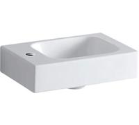 Geberit iCon lavamanos 38x28cm, blanco, con orificio para grifo a la izquierda, 124836600, Color: Blanco, con KeraTect