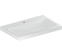 Geberit iCon Light lavabo, 75 cm x 48 cm, con agujero para grifo, sin rebosadero,501835, 501.835.00.6, Color: blanco/KeraTect