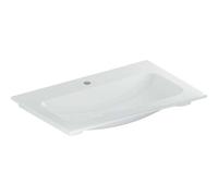 Geberit iCon lavabo para muebles, 1 agujero para grifo, sin rebosadero, 750x480mm, 501.844.00.2, Color: blanco / KeraTect