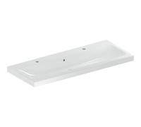 Geberit iCon Light lavabo, 120 cm x 48 cm, con 2 agujeros para grifo, con rebosadero,501837, 501837001, Color: blanco - CM