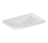 Geberit iCon Light lavabo, 75 cm x 48 cm, sin agujero para grifo, sin rebosadero,501839, Color: blanco - 501.839.00.7