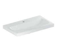 Geberit iCon Light lavabo con saliente acortado, 75 cm x 42 cm, con agujero para grifo, sin rebosadero,501842, 501.842.00.6, Color: blanco/KeraTect