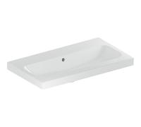Geberit iCon Light lavabo con saliente acortado, 75 cm x 42 cm, sin agujero para grifo, con rebosadero,501842, 501842004, Color: blanco/KeraTect - CM
