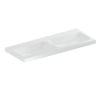 Geberit iCon Light lavabo doble, 120 cm x 48 cm, sin agujero para grifo, sin rebosadero,501838, 501838007, Color: blanco - CM