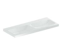 Geberit iCon Light lavabo doble, 120 cm x 48 cm, sin agujero para grifo, sin rebosadero,501838, 501838008, Color: blanco/ KeraTect - CM