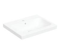 Geberit iCon Light lavabo sobre encimera, 60 cm x 48 cm, con agujero para grifo, con rebosadero,501847, 501.847.00.1, Color: blanco