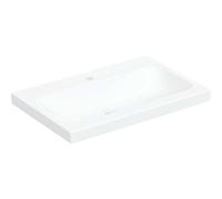 Geberit iCon Light lavabo sobre encimera, 75 cm x 48 cm, con agujero para grifo, sin rebosadero,501848, 501848005, Color: blanco - CM