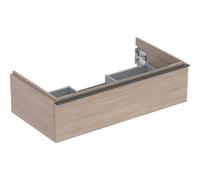 Geberit iCon mueble bajo lavabo, 1 cajón, 88,8x24,7x47,6 cm, 502312, Color: Frente/carcasa: estructura de madera de roble/melamina, mango: lava/revestido de polvo mate - 502.312.JH.1