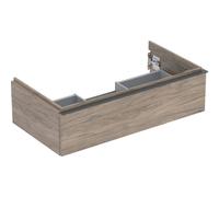 Geberit iCon mueble bajo lavabo, 1 cajón, 88,8x24,7x47,6 cm, 502312, Color: Frente/carcasa: nogal americano/textura de madera de melamina, mango: lava/revestido de polvo mate - 502.312.JR.1