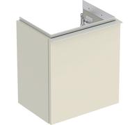 Geberit iCon mueble bajo lavabo, 1 puerta izquierda, 37x41,5x27,9 cm, 502301, 502.301.JL.1, Color: Frente/carcasa: gris arena/lacado alto brillo, asa: gris arena/recubrimiento en polvo mate